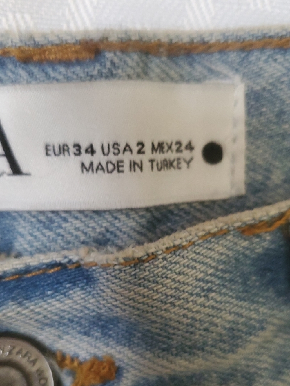 Zara Light Blue Wide Leg Flare Jeans - Picture 9 of 14